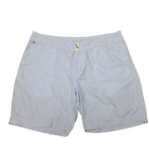 Columbia Women's Active Light Blue Striped PFG Fishing Shorts Size 10